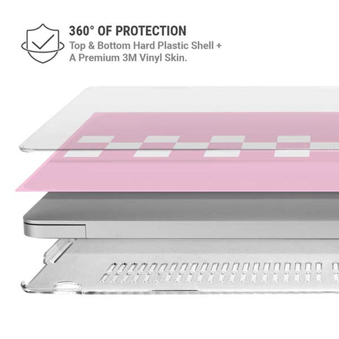 Pink Checkerboard MacBook Air 15in (2023-2025) Case plus Skin